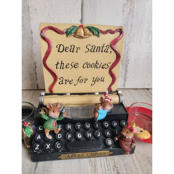 Yankee Candle Mouse AS IS typewriter Xmas tea light - Picture 3 of 14